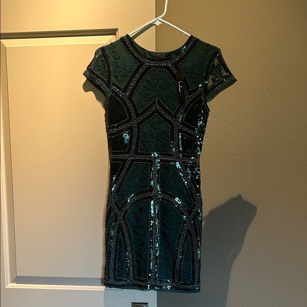 Elegant Green Sequin Dress Size Small NWT